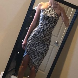 Asymmetrical maxi dress